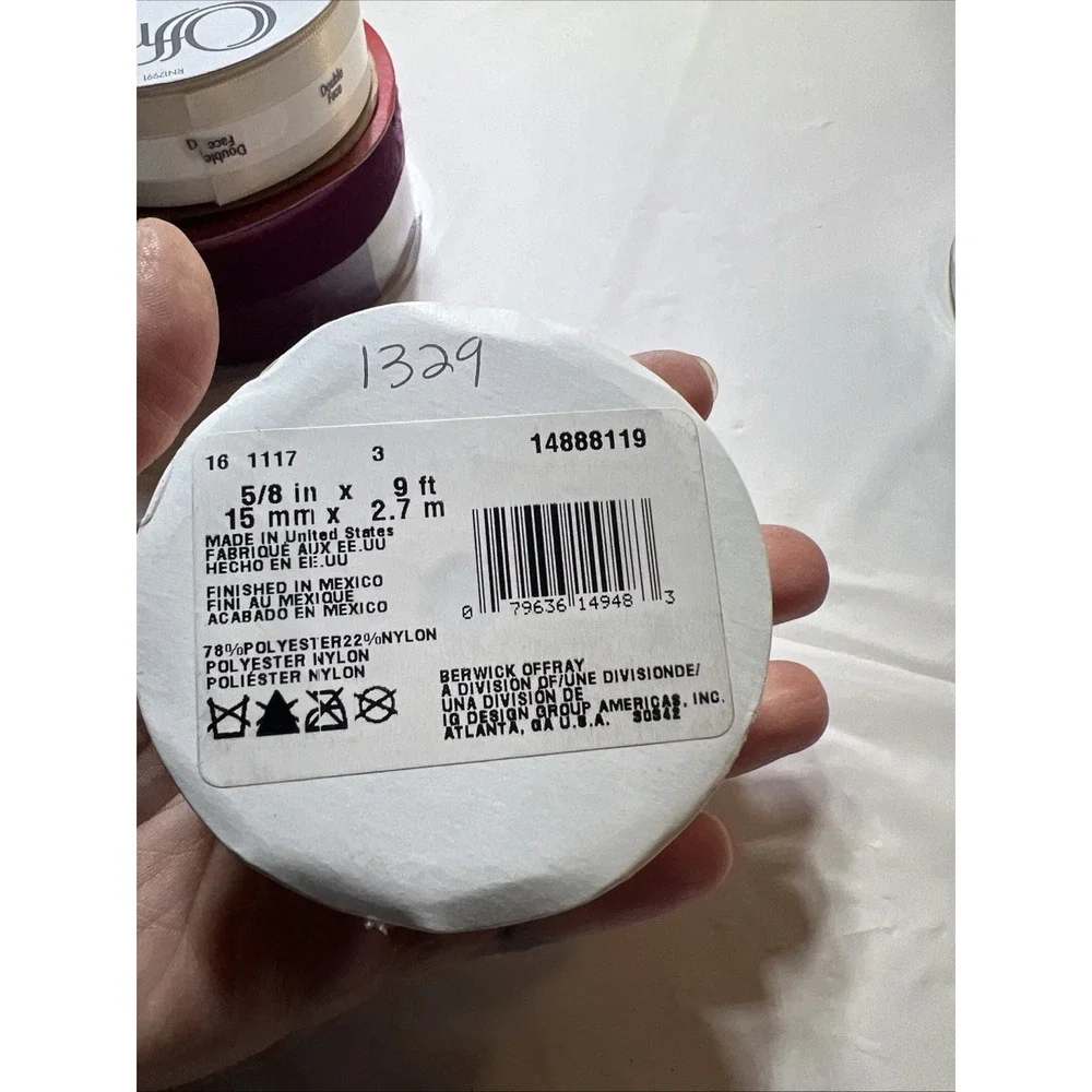 Lot Of 6 Rolls Of Crafting Ribbon #1